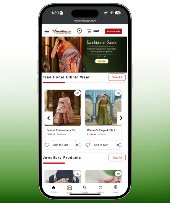 MyAce Bazar Mobile Web View